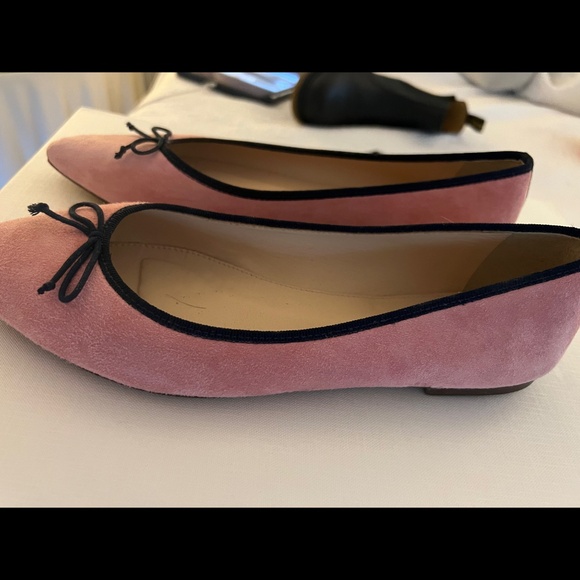 J Crew Suede Gemma Ballet Flats, Pink, Size 8 - Picture 2 of 5